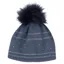 Pikeur Rhinestone and Lurex Stripe Bobble Hat - Sky Blue
