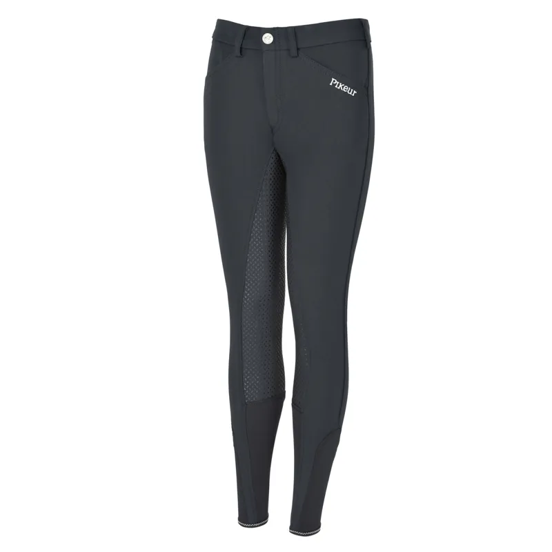 Pikeur Braddy Full Seat Grip Girls Breeches - Dark Shadow