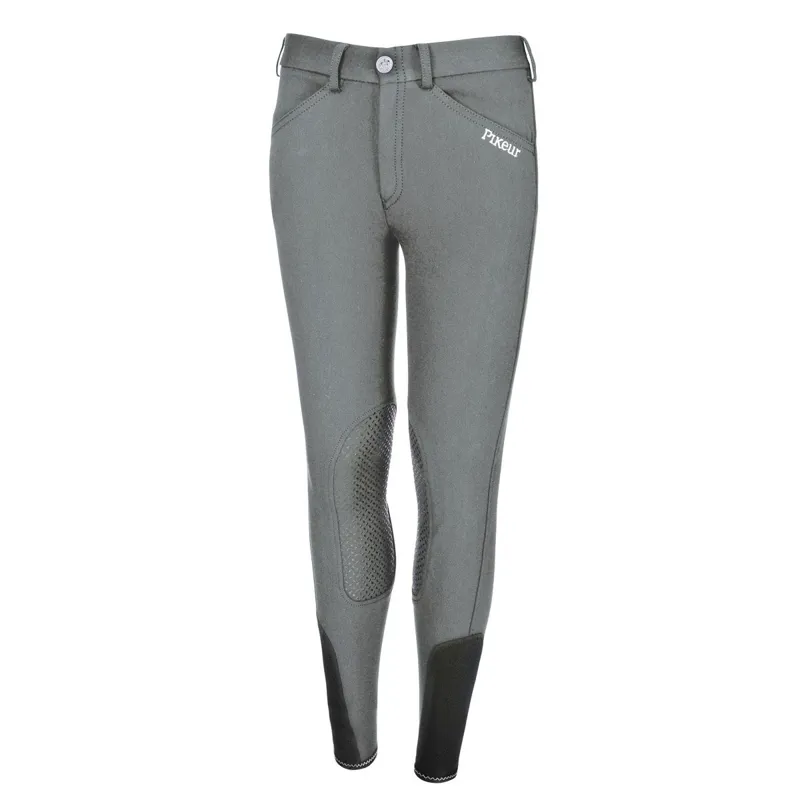 Pikeur Brooklyn Knee Grip Junior Girls Breeches - Light Grey