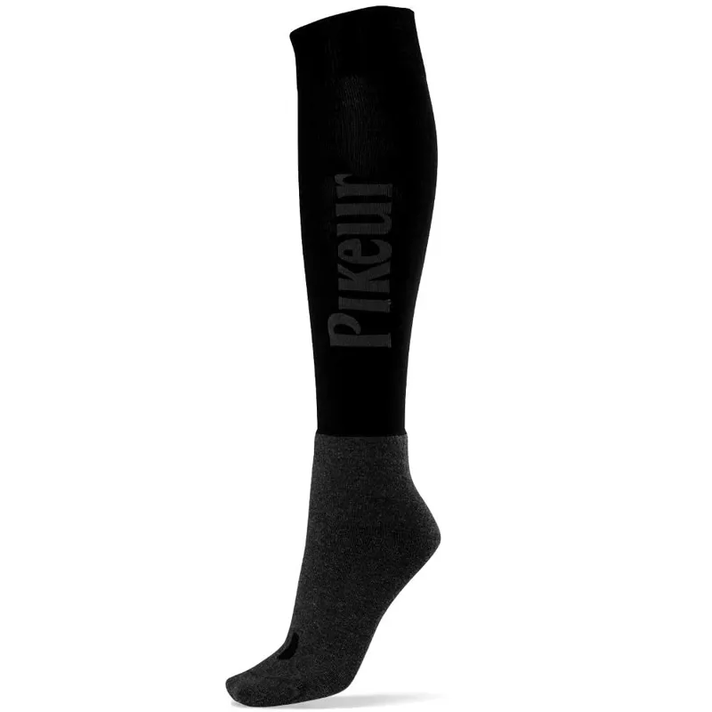 Pikeur 1721 Tall Riding Socks - Black