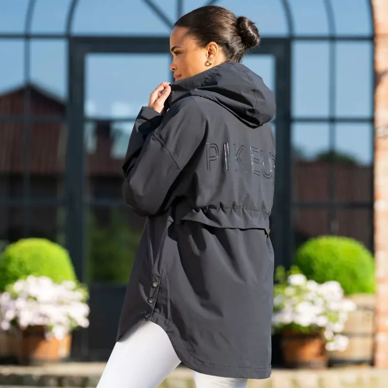 Pikeur Athleisure 1844 Womens Waterproof Full Zip Poncho - Black