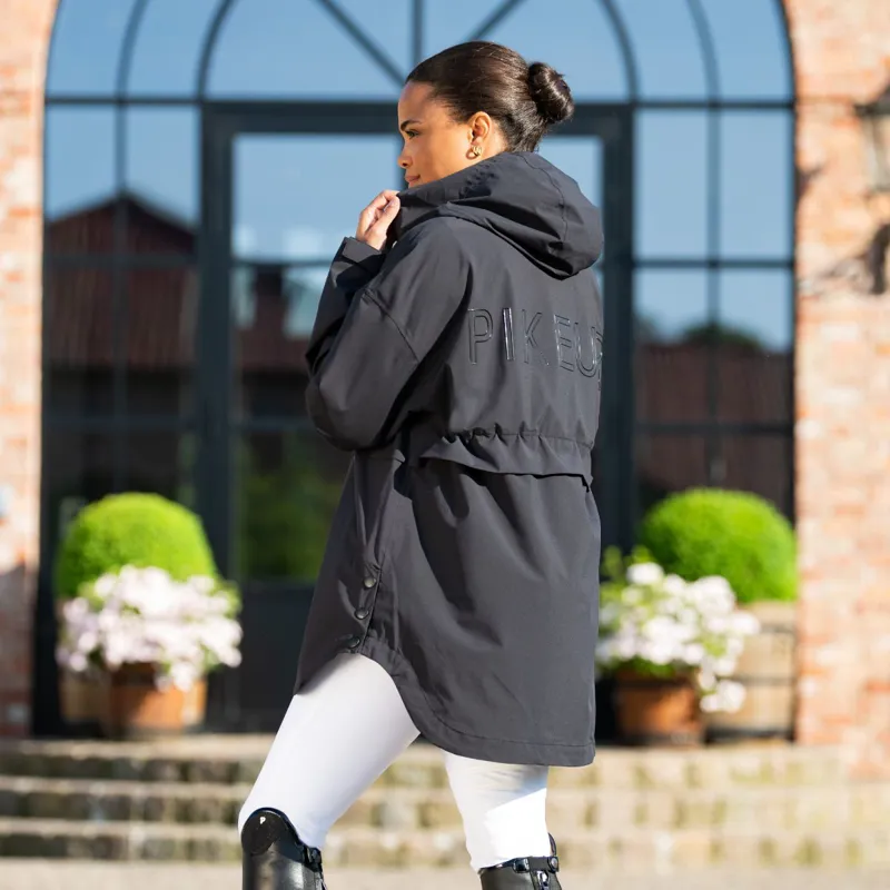 Pikeur Athleisure 1844 Womens Waterproof Full Zip Poncho - Black