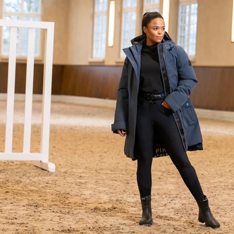 Pikeur Athleisure 8021 Waterproof Raincoat - Graphite Blue-8