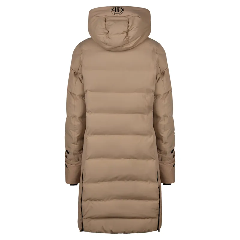 Pikeur Athleisure 2021 FlexQuilt Womens Long Raincoat - Mocha Cream-1