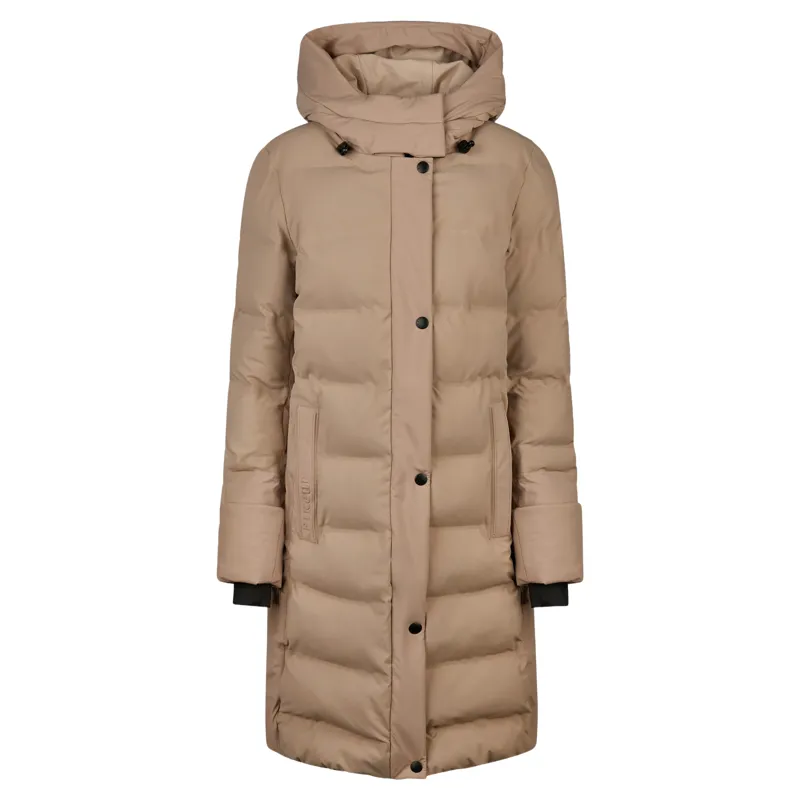 Pikeur Athleisure 2021 FlexQuilt Womens Long Raincoat - Mocha Cream