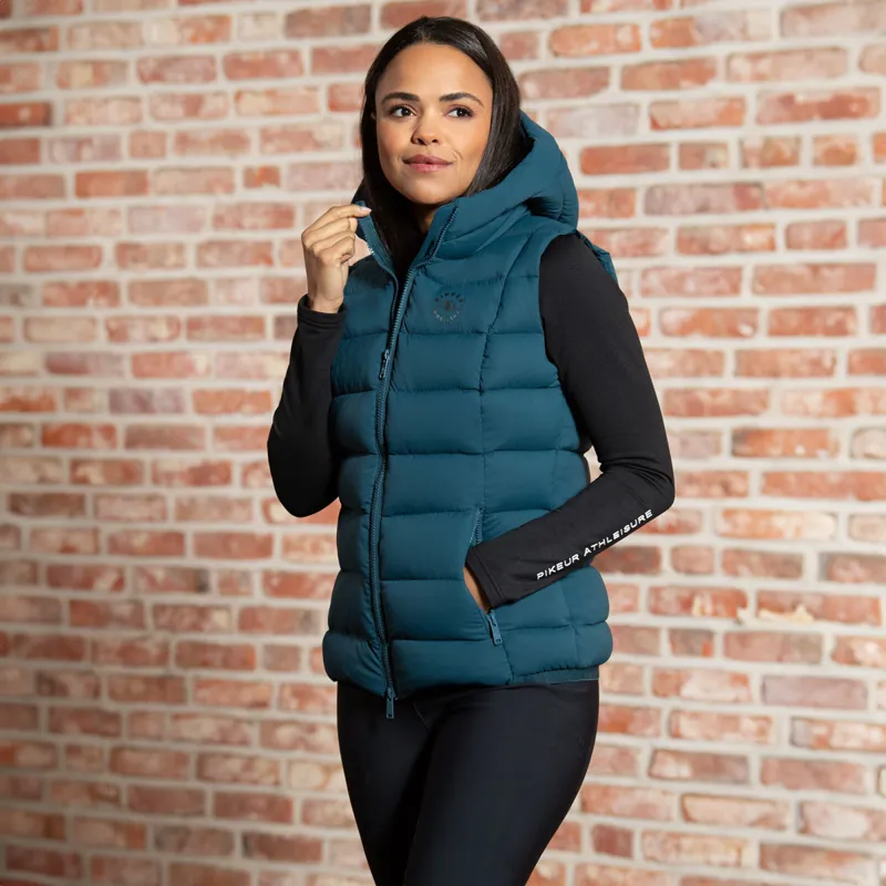 Pikeur Athleisure Quilt 6004 Ladies Gilet - Deep Ocean-1