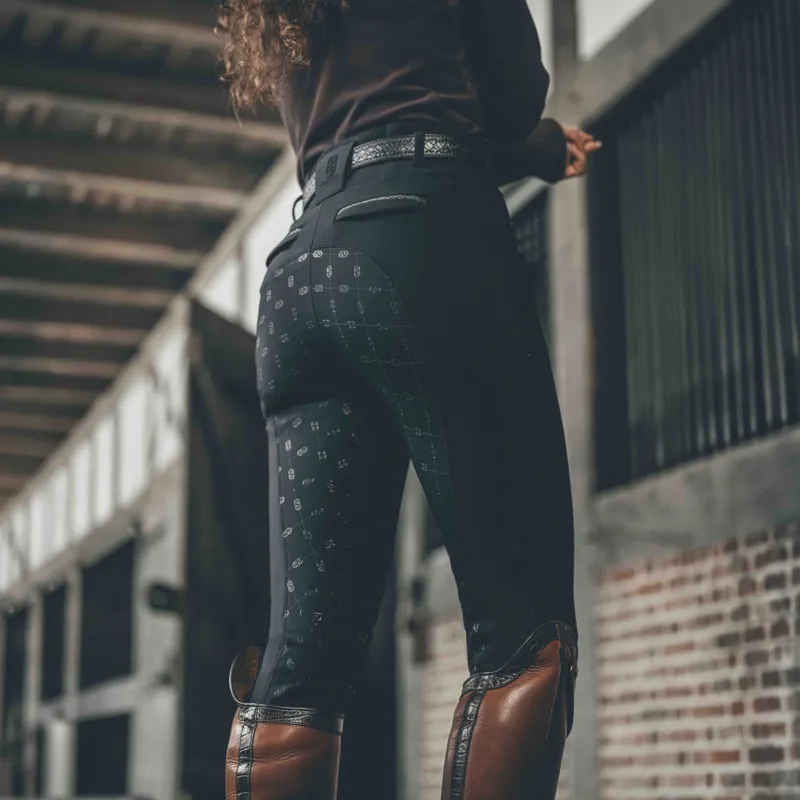 Pikeur Linnett 6555  Womens Full Grip Breeches - Black-3
