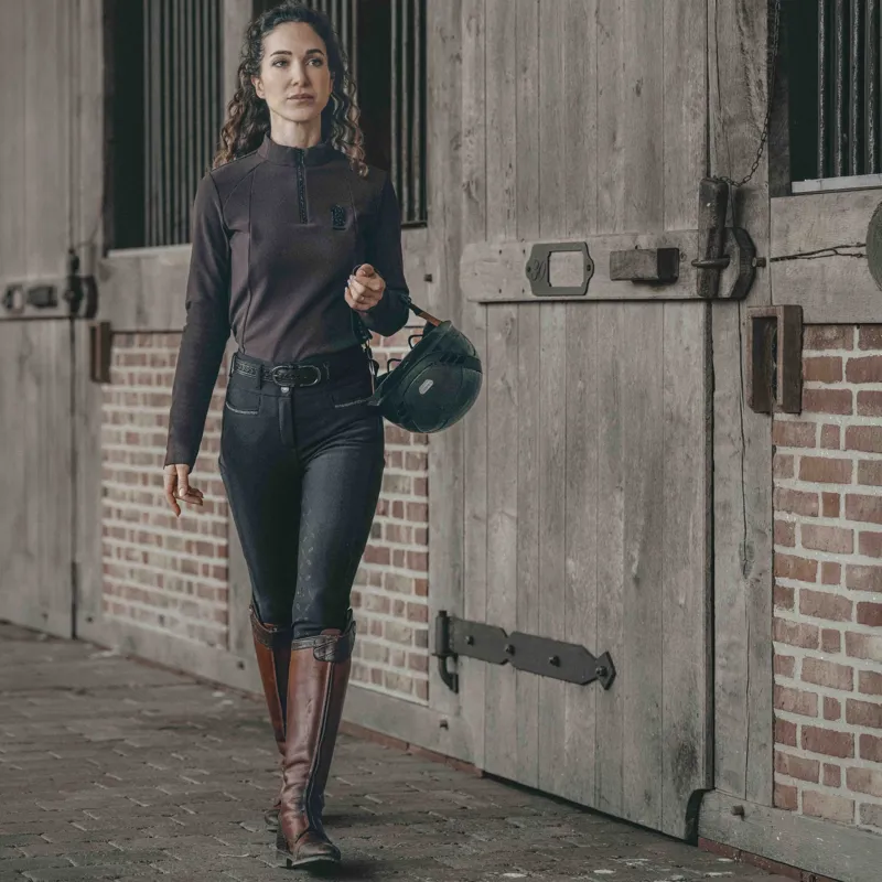 Pikeur Linnett 6555  Womens Full Grip Breeches - Black-4