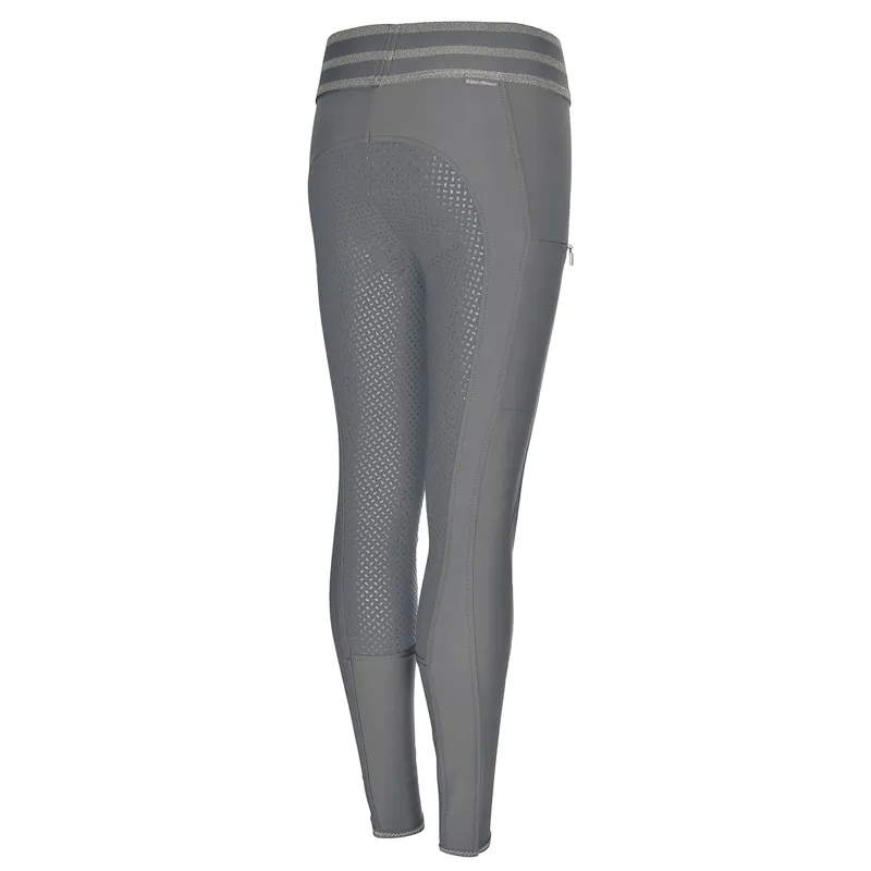 Pikeur Ida Athleisure Grip Full Seat Junior Riding Tights - Light Grey-1