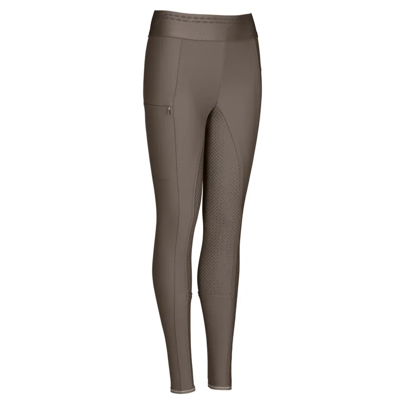 Pikeur Ida Athleisure Grip Full Seat Junior Riding Tights - Taupe