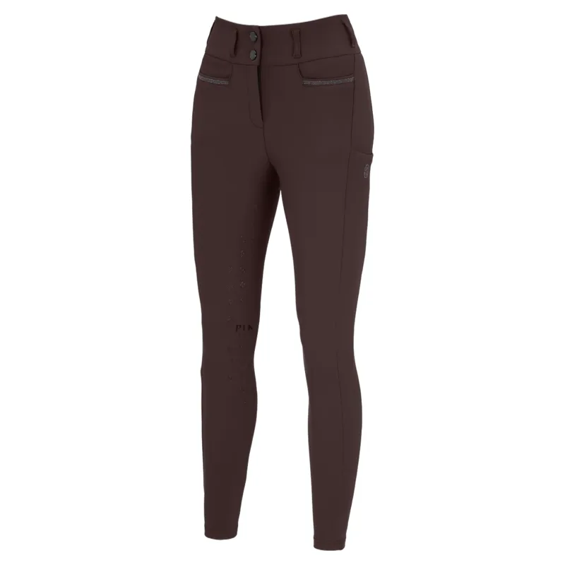 Pikeur Linnett 6555  Womens Full Grip Breeches - Chocolate Brown