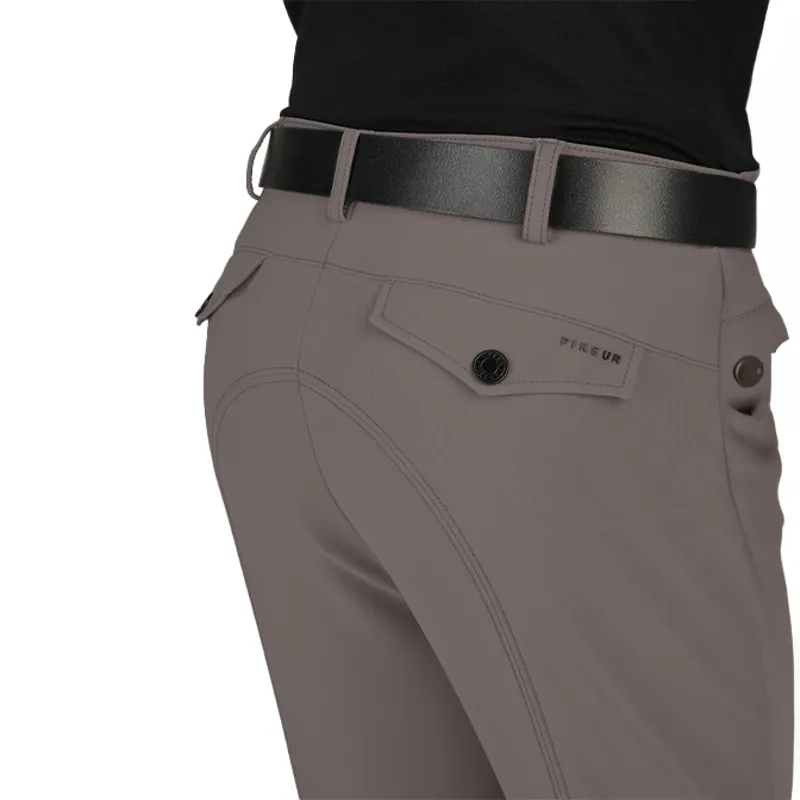 Pikeur New Rodrigo SD Knee Grip Mens Breeches - Steel Grey-6