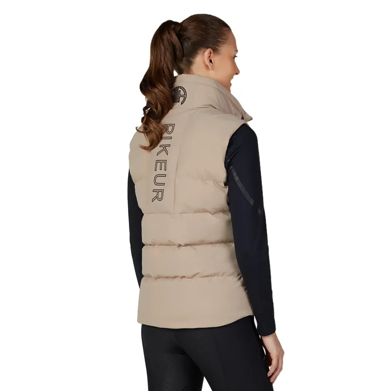 Pikeur Athleisure 2005 Quilted Womens Gilet - Mocha Cream-2