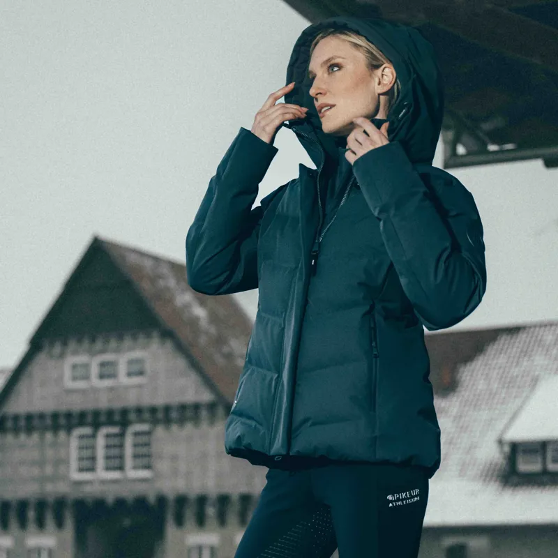 Pikeur Athleisure 2019 Womens Quilted Waterproof Jacket - Pine Green-2