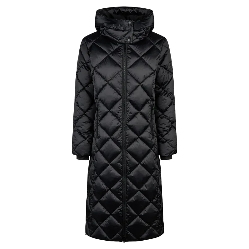 Pikeur Selection 2025 Diamond Quilted Womens Long Coat - Black