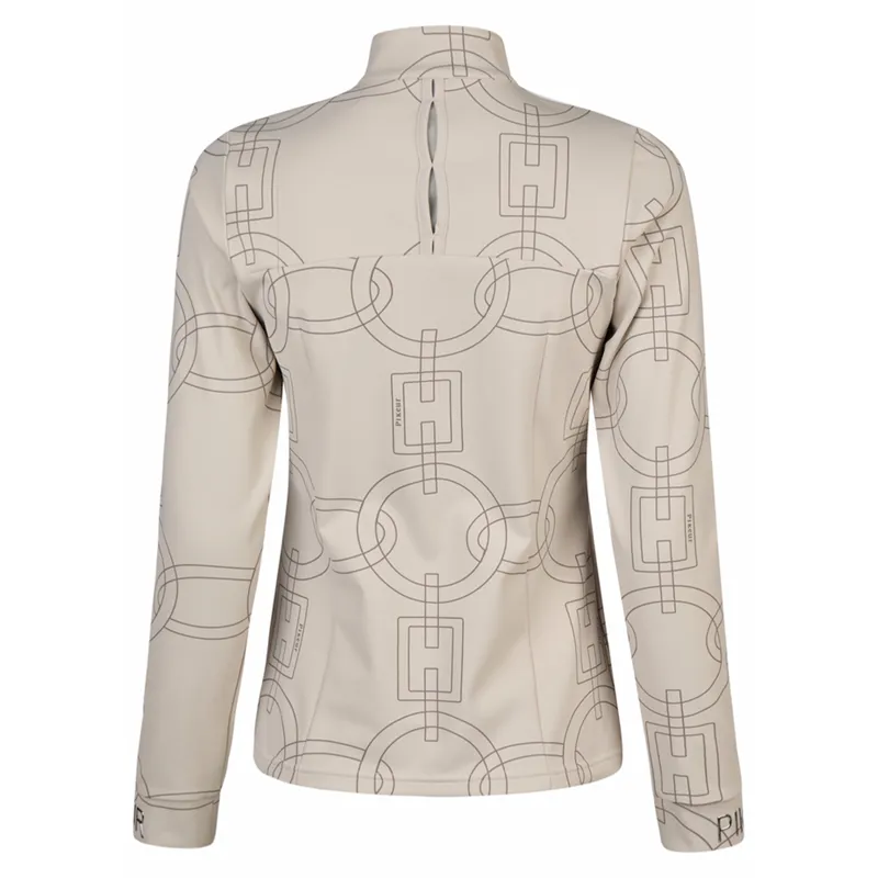 Pikeur Selection 8284 Womens Half Zip Shirt - Pale Grey-2