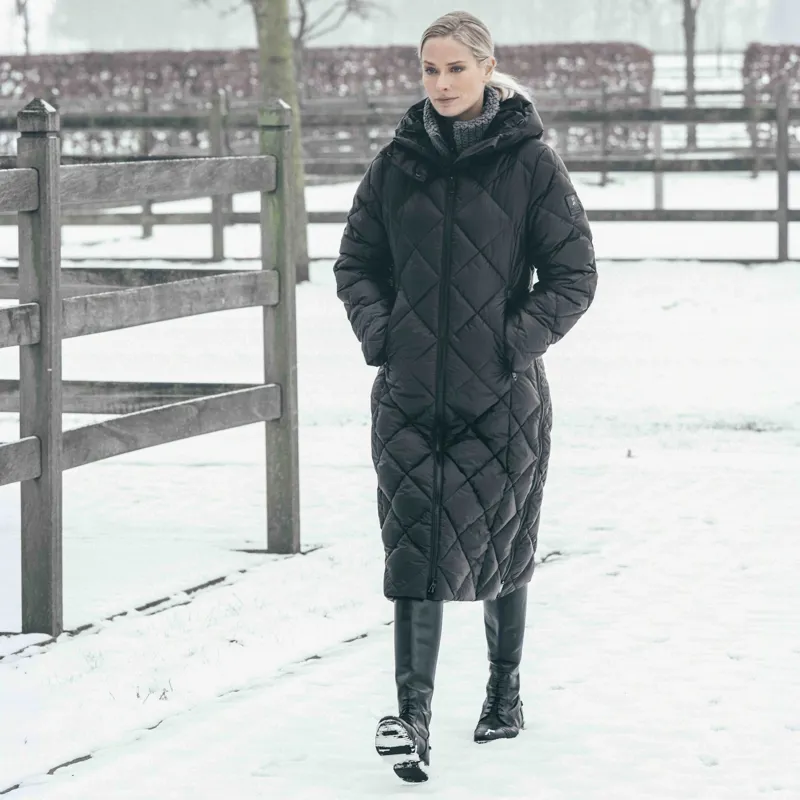 Pikeur Selection 2025 Diamond Quilted Womens Long Coat - Black-2