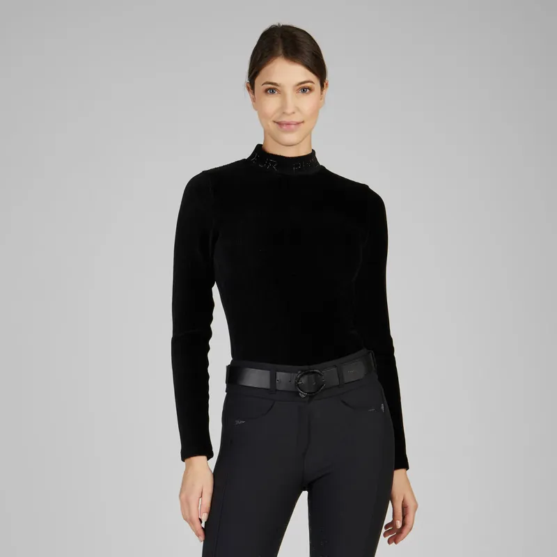 Pikeur Selection Rip 6277 Ladies Top - Black Velvet-2