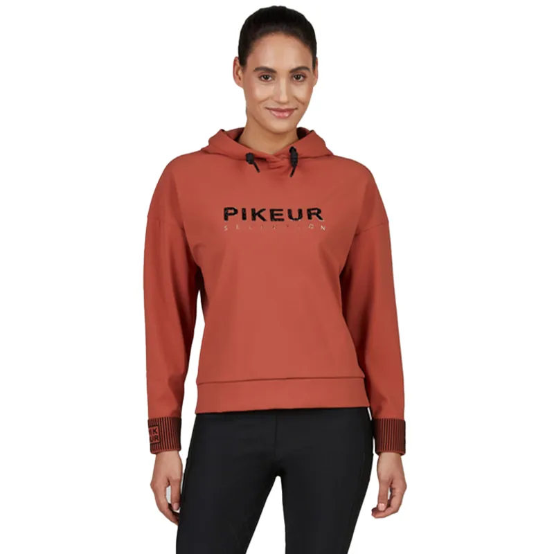 Pikeur Selection 8281 Womens Hooded Sweater - Rosewood-1