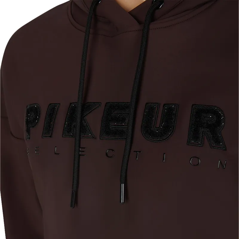 Pikeur Selection 2282 PlushLuxe Womens Hoodie - Chocolate Brown-4
