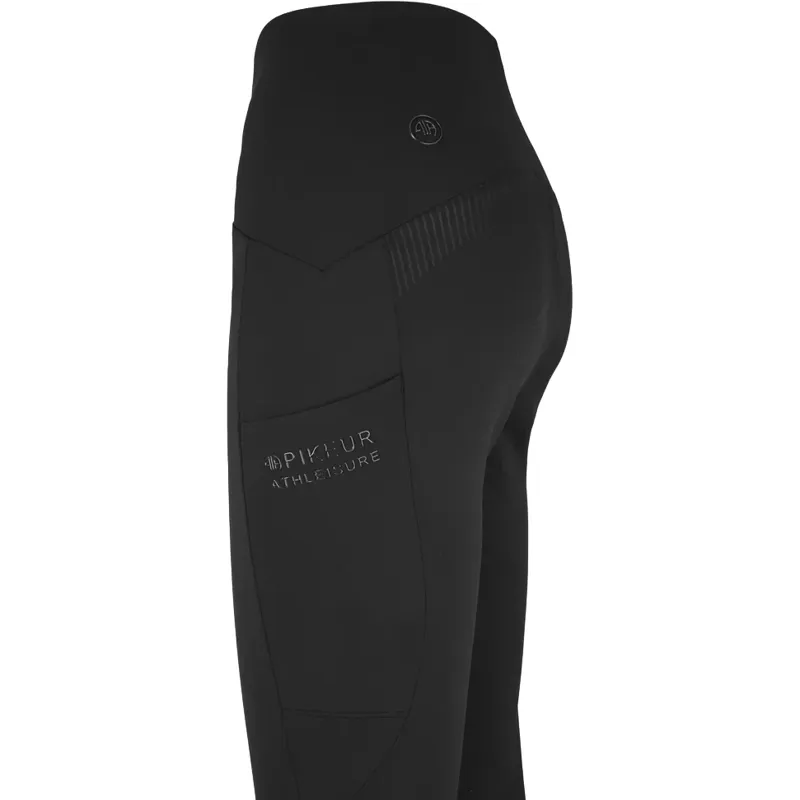 Pikeur Yella SD Full Grip Womens High Waist Riding Tights - Black-2