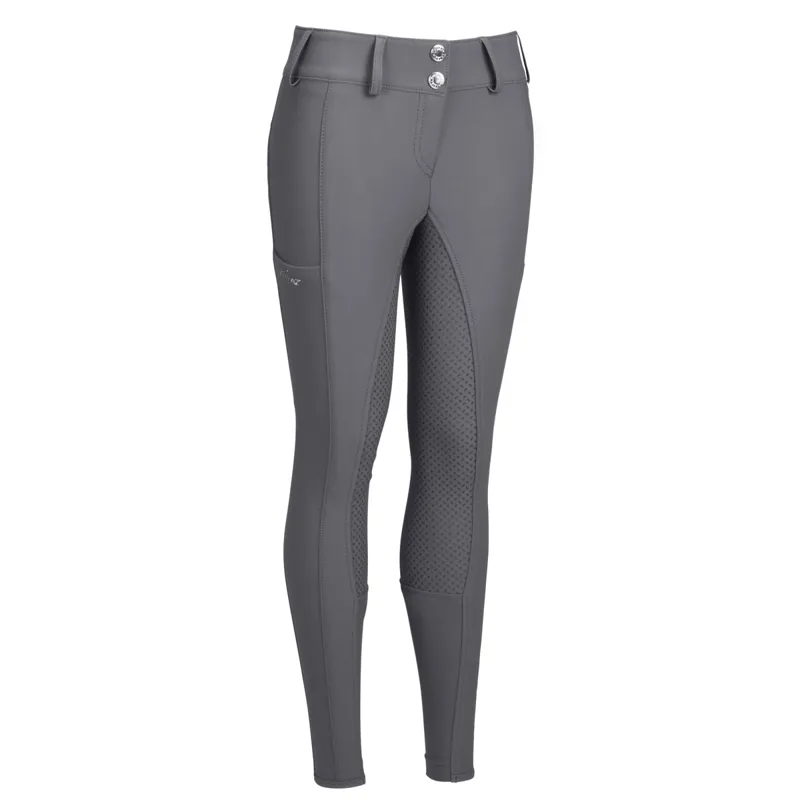 Pikeur Xenia 9306 Full Grip Junior Girls Breeches - Light Grey