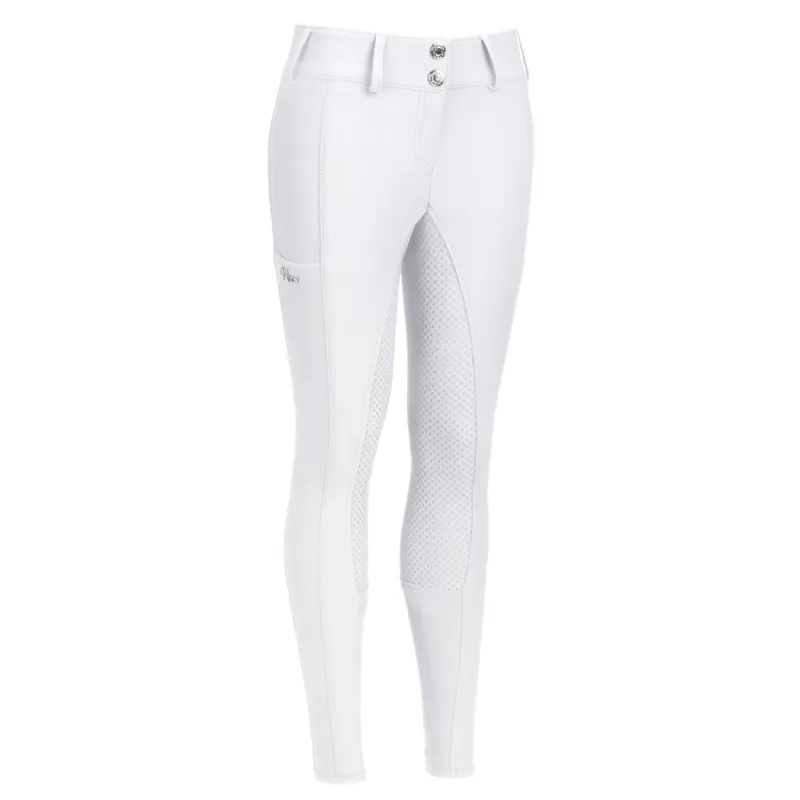 Pikeur Xenia 9306 Full Grip Junior Girls Competition Breeches - White