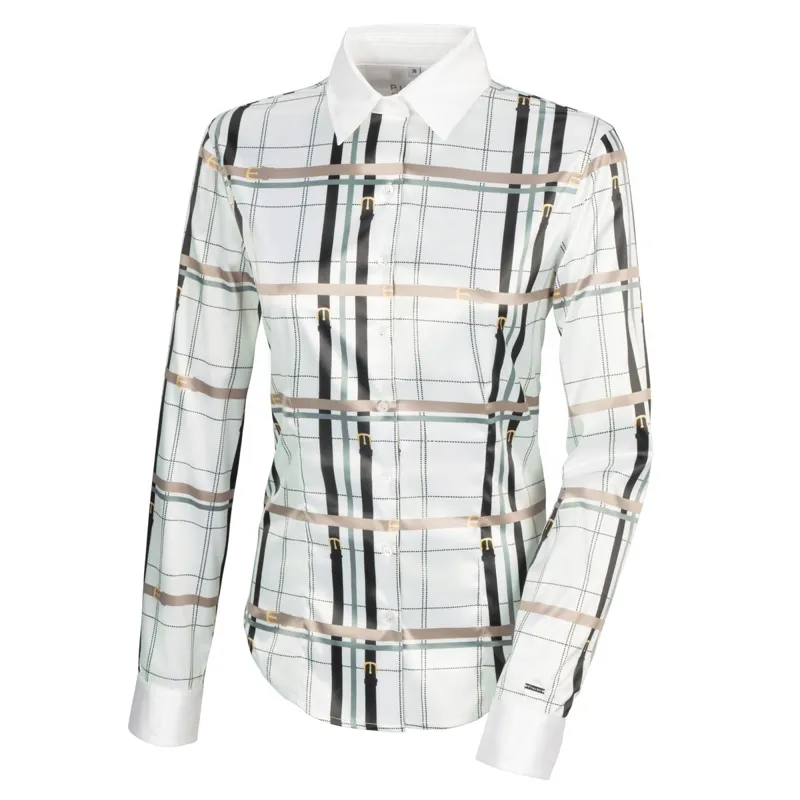 Pikeur Selection 4290 Ladies Blouse - White/Check Pattern