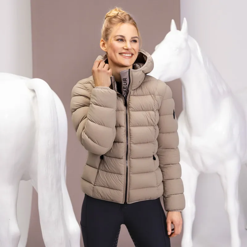 Pikeur Athleisure 4023 Ladies Quilted Jacket - Desert Sand -2