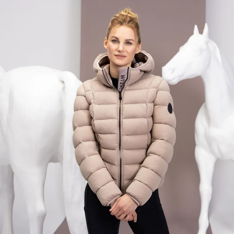 Pikeur Athleisure 4023 Ladies Quilted Jacket - Desert Sand -3