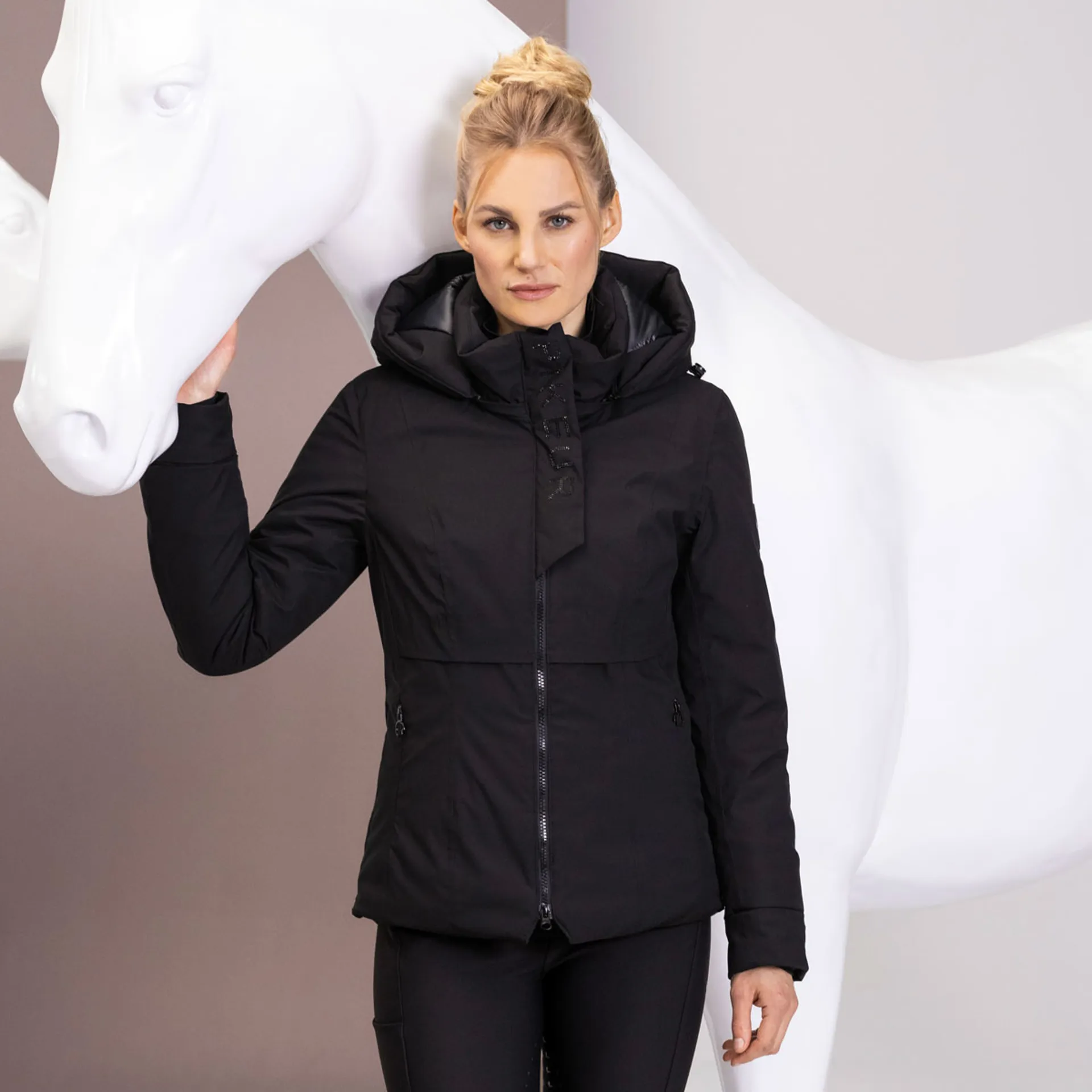 Pikeur Athleisure 4018 Rain Ladies Waterproof Jacket - Caviar