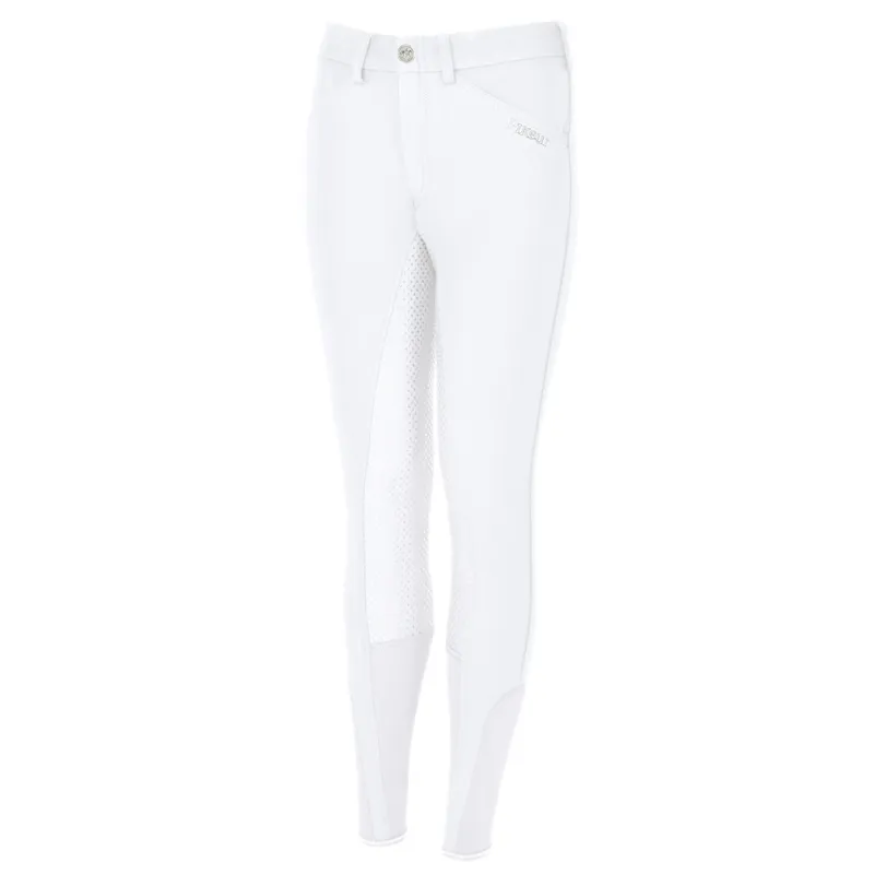Pikeur Braddy Full Seat Grip Girls Competition Breeches - White