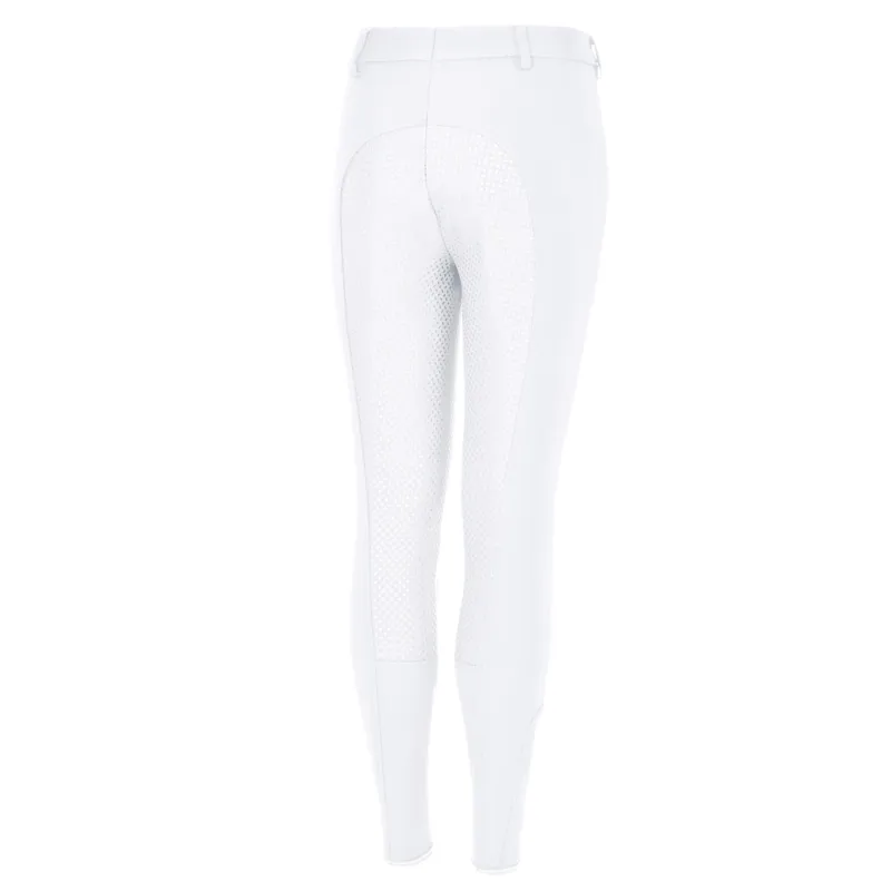 Pikeur Braddy Full Seat Grip Girls Competition Breeches - White-1