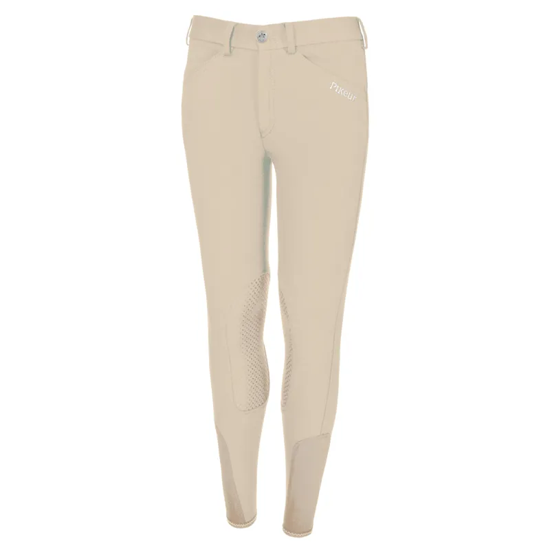 Pikeur Brooklyn Knee Grip Junior Girls Competition Breeches - Beige