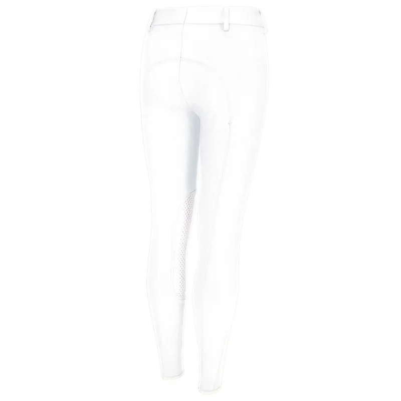 Pikeur Brooklyn Knee Grip Junior Girls Competition Breeches - White-2