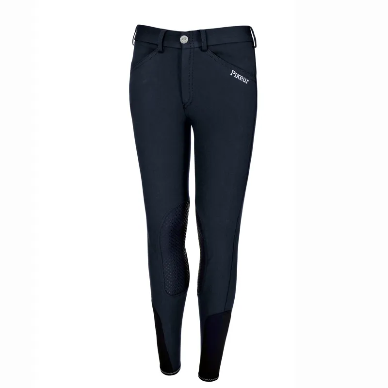 Pikeur Brooklyn Knee Grip Junior Girls Breeches - Nightblue