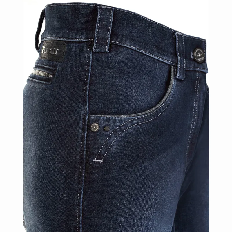 Pikeur Darjeen Full Seat Grip Jean Breeches - Denim Blue/Night Blue-2