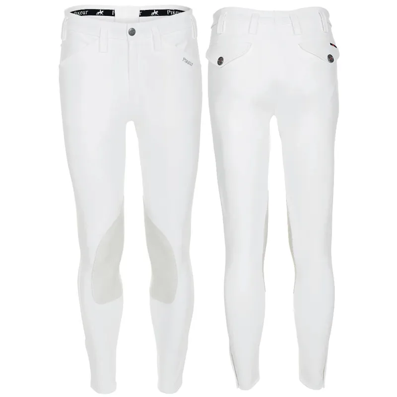 Pikeur Rodrigo McCrown Knee Patch Mens Competition Breeches - White