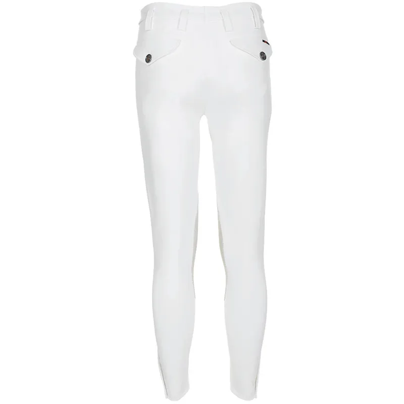Pikeur Rodrigo McCrown Knee Patch Mens Competition Breeches - White-1