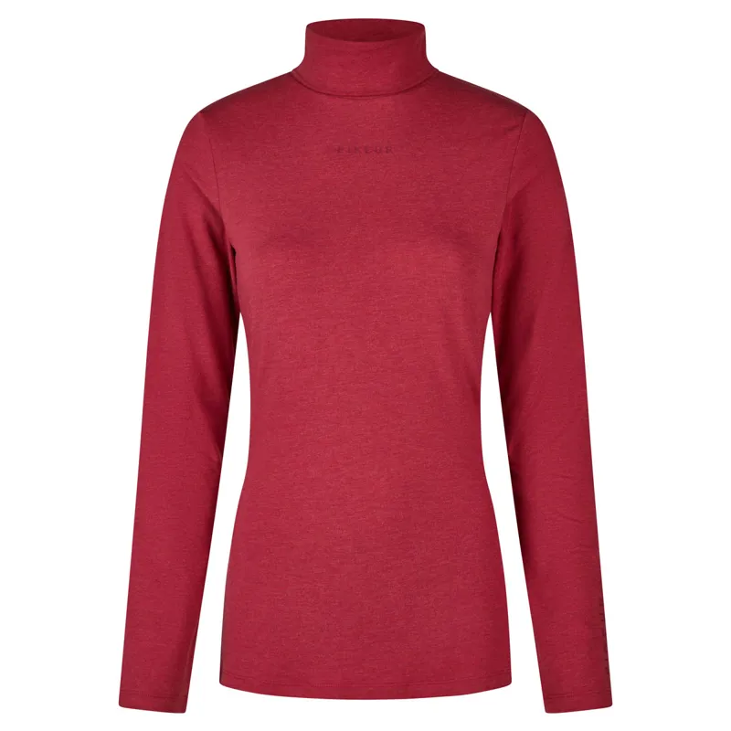 Pikeur Sports 6300 Ladies Roll Neck Top - Rumba Red