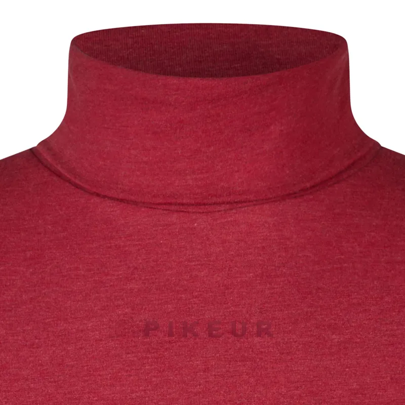 Pikeur Sports 6300 Ladies Roll Neck Top - Rumba Red-2