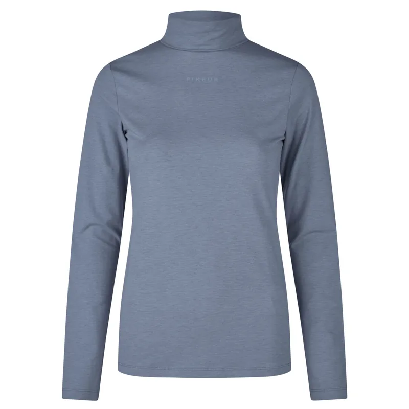 Pikeur Sports 6300 Ladies Roll Neck Top - Dove Blue