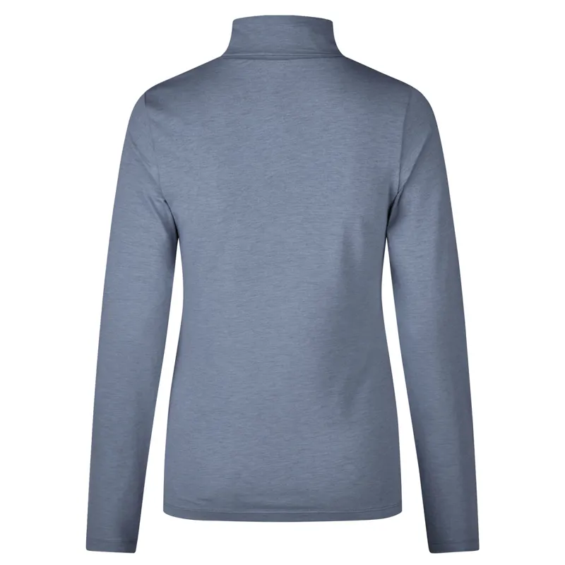 Pikeur Sports 6300 Ladies Roll Neck Top - Dove Blue-1