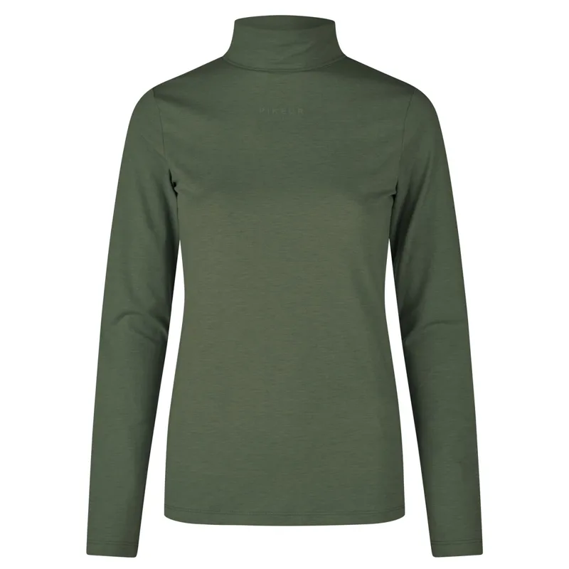Pikeur Sports 6300 Ladies Roll Neck Top - Ivy Green