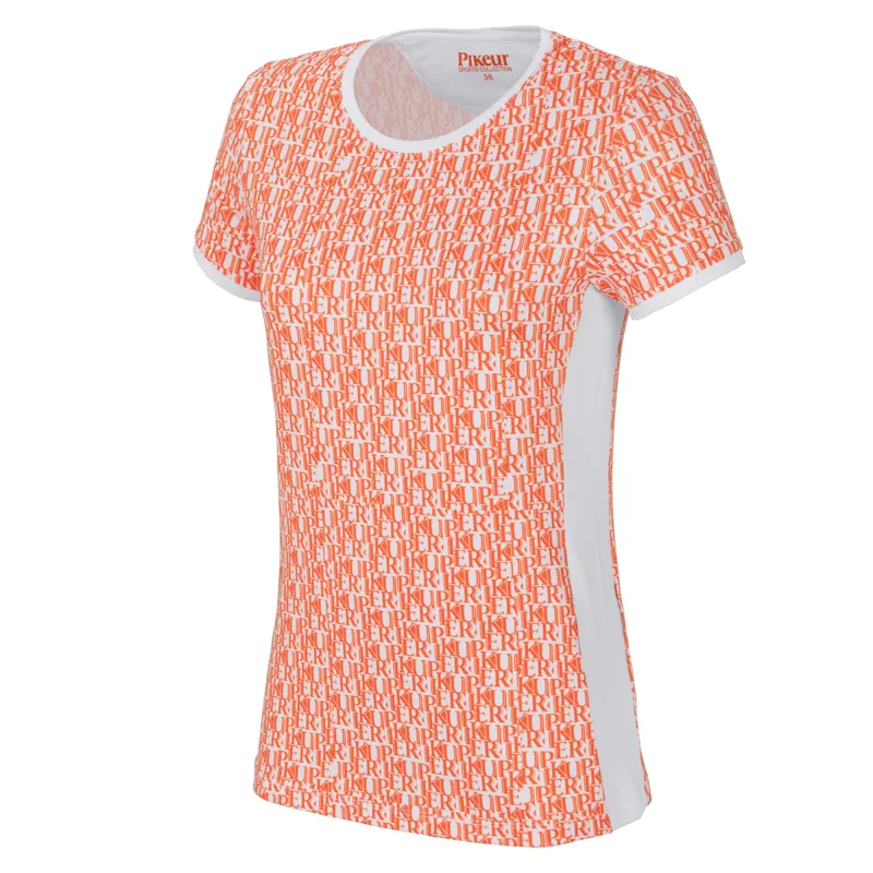 Pikeur Vilja Sports Ladies T-Shirt - White/Peach