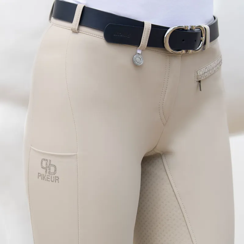 Pikeur Vally Full Grip Ladies Competition Breeches - Vanilla Cream-3