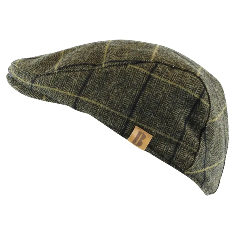 Platinum Connor Mens Flat Cap - Green