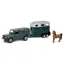 Platinum Land Rover Defender with Horse Box Toy Set - Green/Green