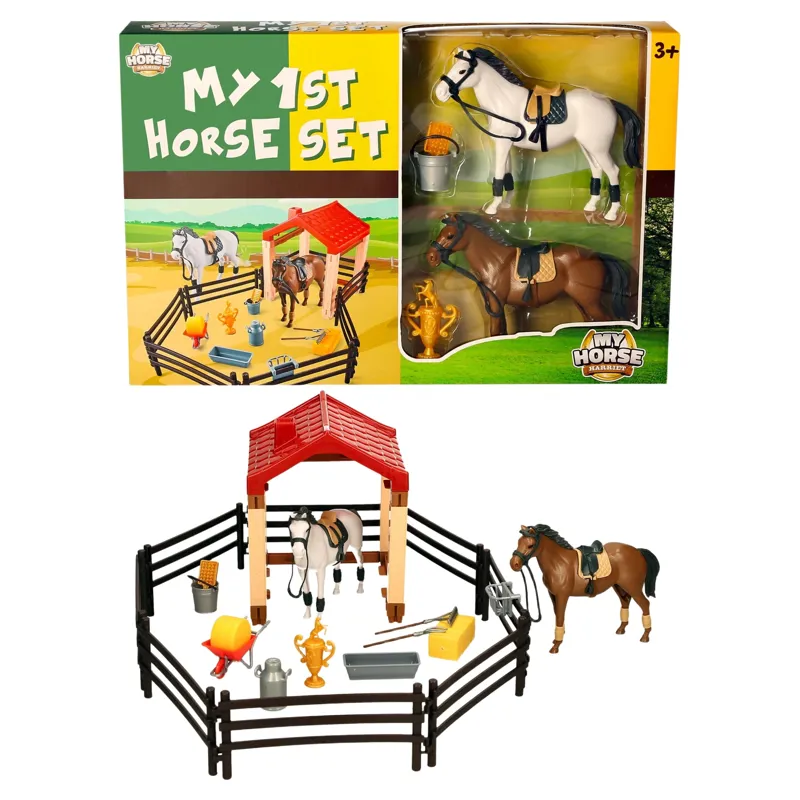 Platinum Twin Horse Toy Play Set