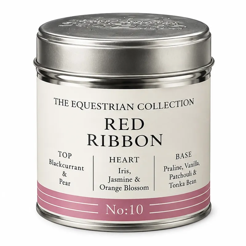 Platinum Equestrian Collection Scented Candle - Red Ribbon